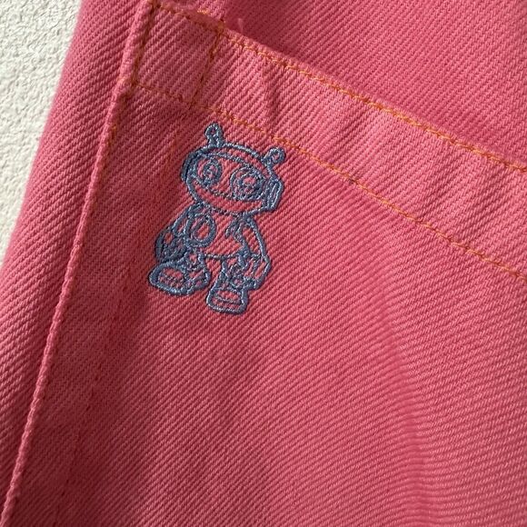 Digits Robo Demim Jeans Mens Large Pink Baggy Vintage Hip Hop Streetwear Skater - Picture 4 of 6